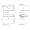 Flaminia Acquagrande umywalka wpuszczana w blat 100 cm 5051/INC