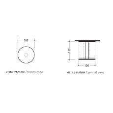 Flaminia Hoop uchwyt na papier HPR rys techniczny