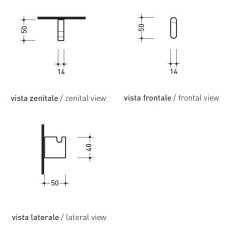 Flaminia Noke wieszak na ręcznik NKPA  rysunek techniczny