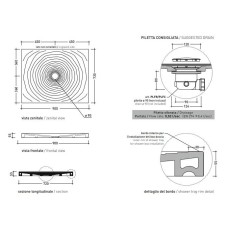 Flaminia Water Drop Brodzik ceramiczny 90x72 x h 5,5cm