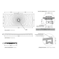 Flaminia Water Drop Brodzik DR7016 rysunek techniczny