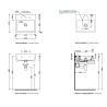 Flaminia Acqualight 5058 basin technical drawing