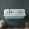 Bleu Provence True Colors umywalka podwójna 120 cm biała + kolor 3-otw