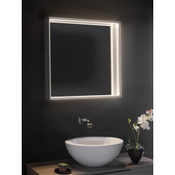Flaminia App 70x70 lustro w ramie białej lub czarnej  z oświetleniem LED