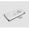 Flaminia Bloom 85 umywalka BM85L z metalowym rellingiem