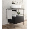 Flaminia Filo 75 Stainless steel structure FILO 75 with glass top and drawer