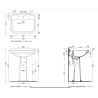Flaminia Efi Pedestal suitable for EFI 64 / 70 basins