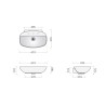 Flaminia Nudaslim 60 umywalka rysunek techniczny ND60PR