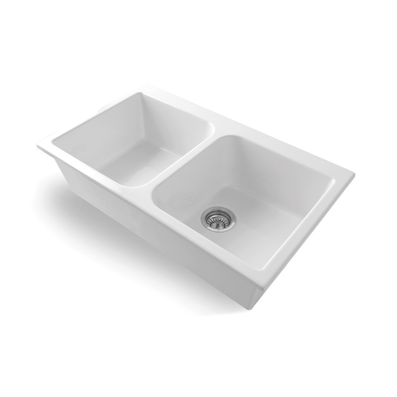 Bleu Provence Stove 86 ceramiczny zlew kuchenny dwukomorowy