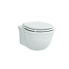 Artceram Hermitage wc wiszące + deska wolnoopadająca biały połysk zawiasy chrom HEV010 HEA005