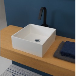 GSG Box countertop basin in crystal-tech® 33cm white BXLA33  OUTLET