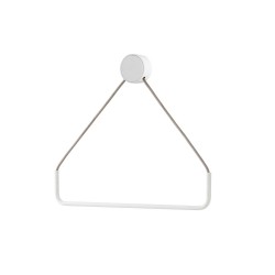 Ever Life Design Ring trójkątny uchwyt na ręcznik drewno naturalne + biały mat