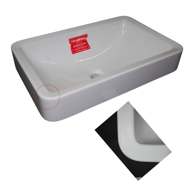 Flaminia Nile umywalka blatowa wpuszczana w blat biała NL62INC