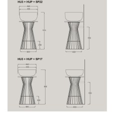 Hidra HUB półka do metalowego stelaża HU3 biały mat HUP