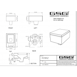 GSG OZ wc wall hung with soft close seat cover white Total Sales