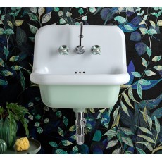 Bleu Provence True Colors Bateria umywalkowa 3 otworowa czarny mat z żółtymi porcelanowymi kurkami oraz zaślepkami L1