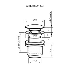 Ravani  click-clack bez przelewu 35mm