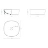 Artceram Ghost 42 countertop basin GHL001 white shine color