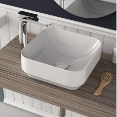 Artceram Gio 40x40 umywalka nablatowa  biały połysk