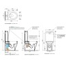 Flaminia App wc kompakt zestaw: wc+zbiornik+mechanizm+deska, carbone mat , czarny mat