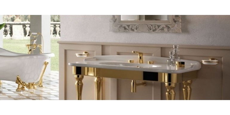 Złota łazienka – luksusowy powiew glamour w Twoim domu